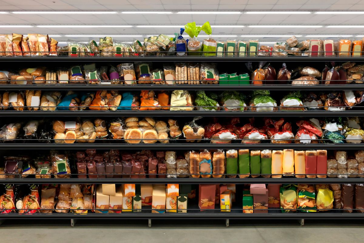 Bread in a supermarket